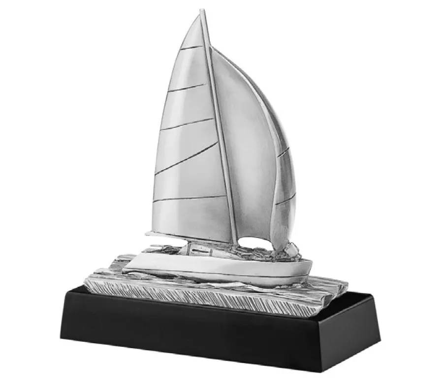picture 1 Beautiful statue in the shape of a sailboat - Astra Argenti