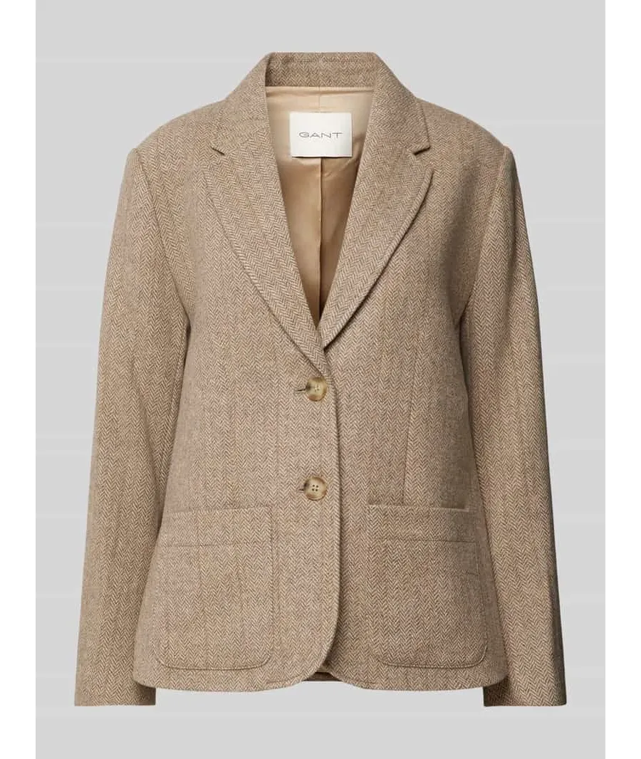 obrazek 1 Żakiet o kroju regular fit z kołnierzem z połami