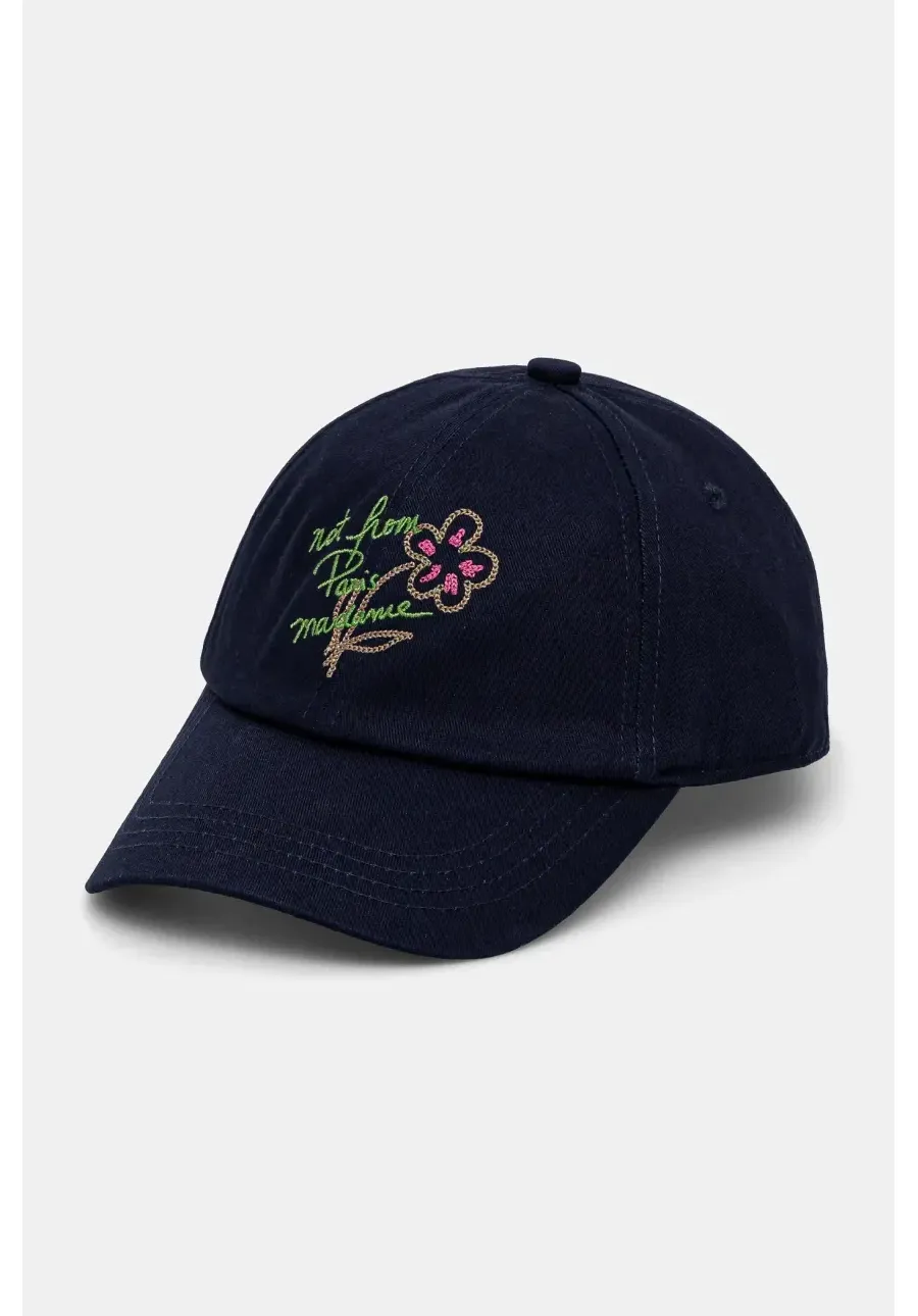 obrazek 1 Drôle de Monsieur czapka z daszkiem La Casquette Slogan Esquisse dziewczęcy kolor granatowy G-CP141-CO138-NY