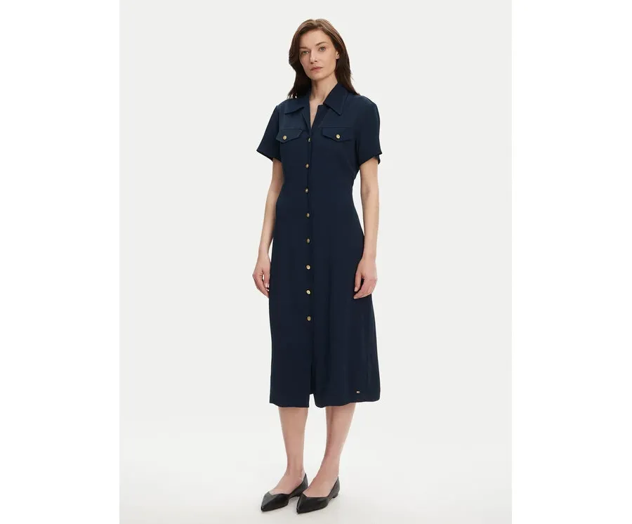 obrazek 1 Tommy Hilfiger Sukienka koszulowa WW0WW45802 Granatowy Regular Fit