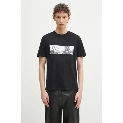 Zdjęcie C.P. Company t-shirt bawełniany męski kolor czarny z nadrukiem 18CMTS319A005431G