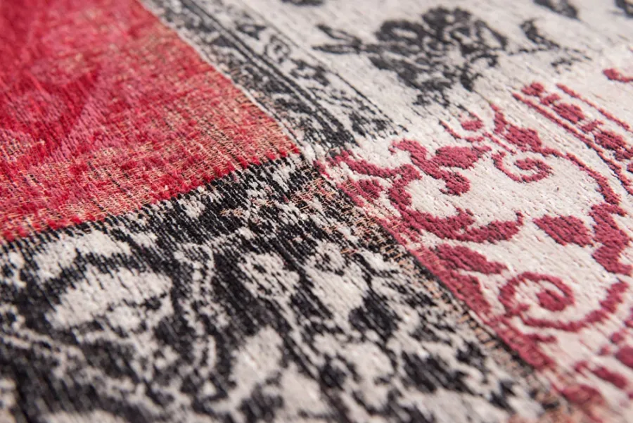 obrazek 2 Cudowny czerwono beżowy dywan patchwork - ANTWERP RED 8985