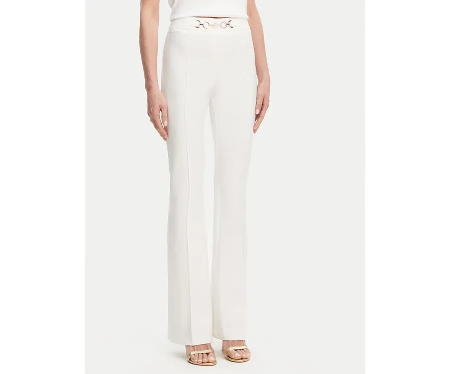 obrazek 1 Fracomina Spodnie materiałowe FR25SVA006W51501 Écru Flare Fit