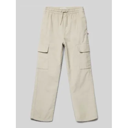 Zdjęcie Spodnie o kroju straight fit z naszywką z logo model ‘CORDUROY’