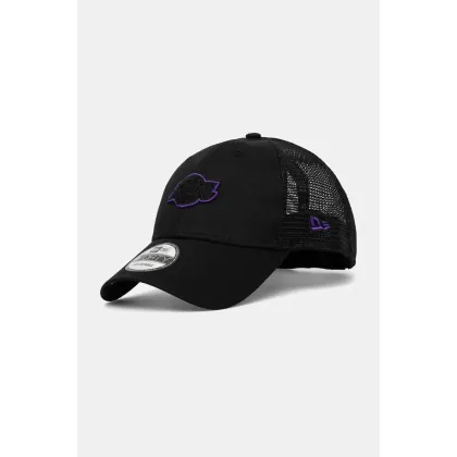 Zdjęcie New Era czapka z daszkiem 9FORTY® TRUCKER LOS ANGELES LAKERS kolor czarny z aplikacją 60565548