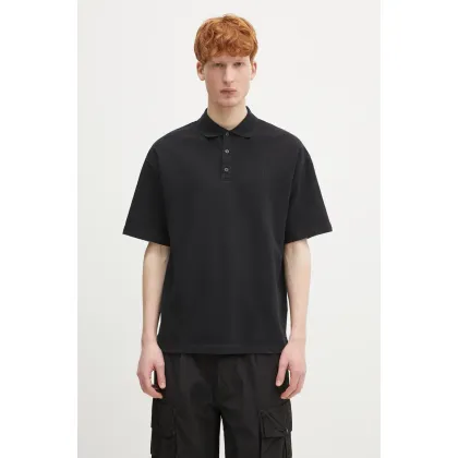 Zdjęcie C.P. Company polo bawełniane męski kolor czarny gładki 18CMPL320A110396G