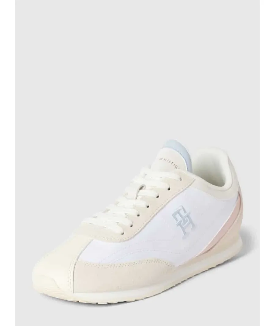 obrazek 1 Sneakersy ze skóry z wyhaftowanym logo