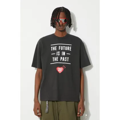 Zdjęcie Human Made t-shirt bawełniany Graphic męski kolor czarny z nadrukiem HM27TE003