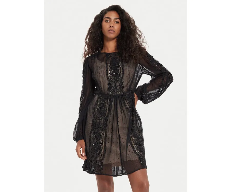 obrazek 1 TWINSET Sukienka koktajlowa 241TP2030 Czarny Loose Fit