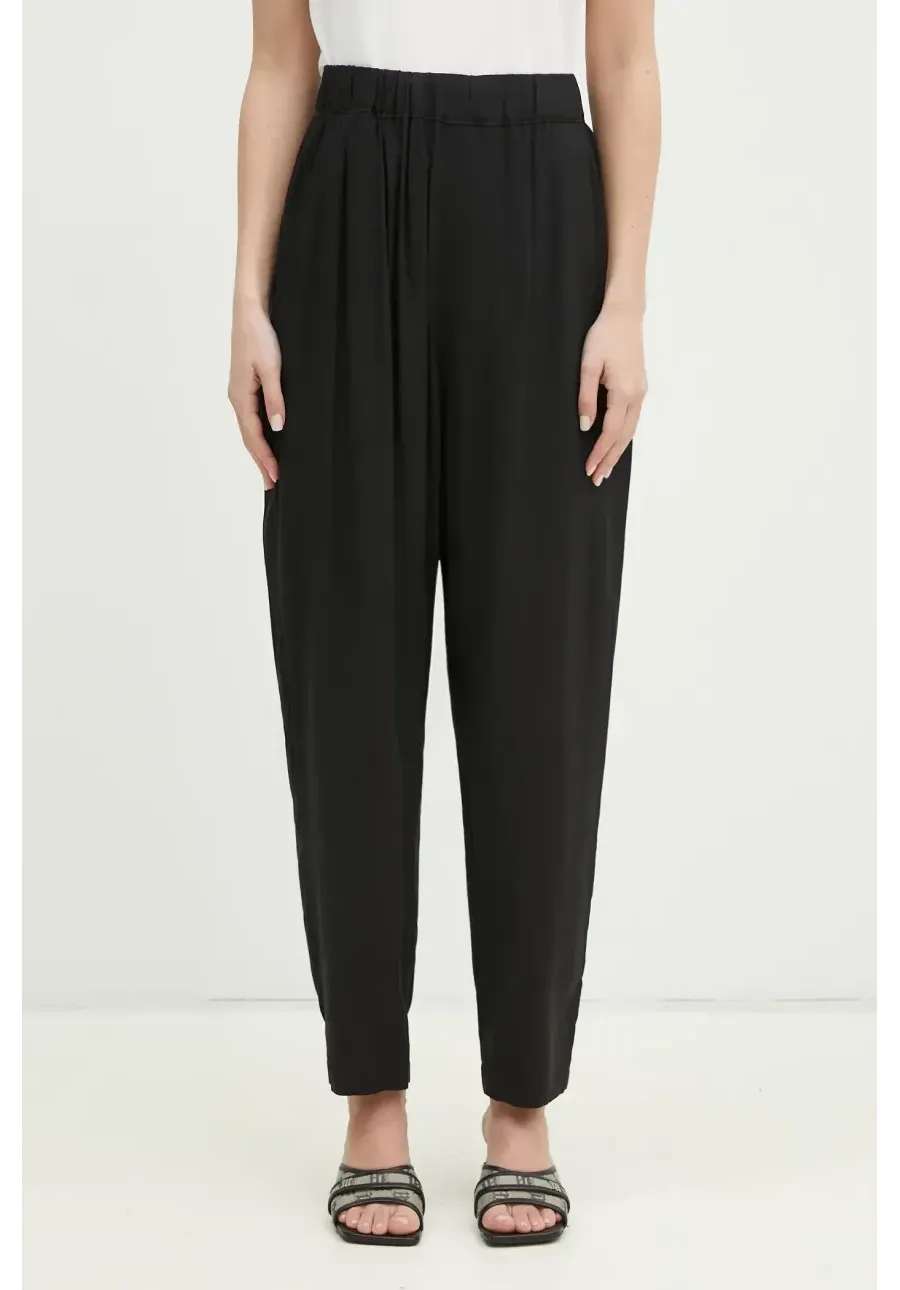 obrazek 1 Undercover spodnie Pants damskie kolor czarny szerokie high waist UP1E1507.2
