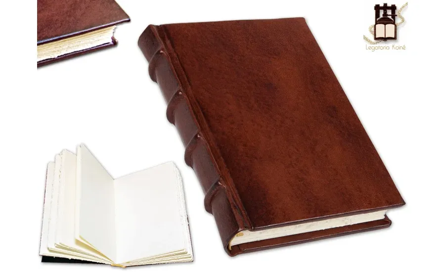obrazek 3 Klasyczny skórzany notes w twardej oprawie