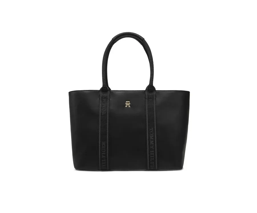 obrazek 1 Tommy Hilfiger Torebka Th Logotape Tote AW0AW17198 Czarny