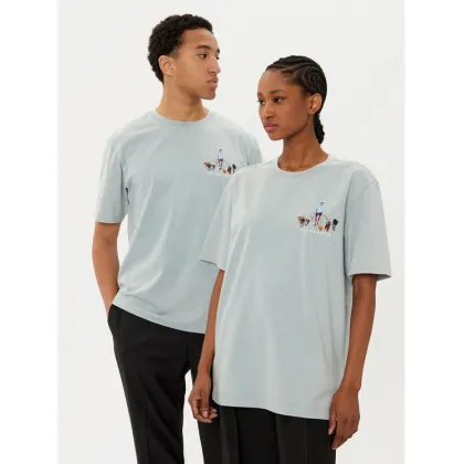 Zdjęcie Filling Pieces T-Shirt Unisex Dog Walker 7449981 Zielony Regular Fit