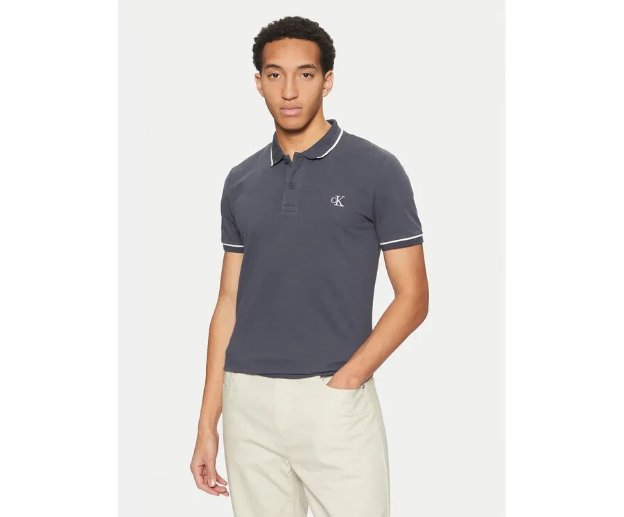 obrazek 1 Calvin Klein Jeans Polo J30J315603 Granatowy Slim Fit