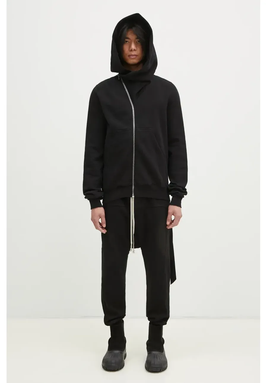 obrazek 1 Rick Owens bluza bawełniana Mountain męska kolor czarny z kapturem gładka DU01E3286.F