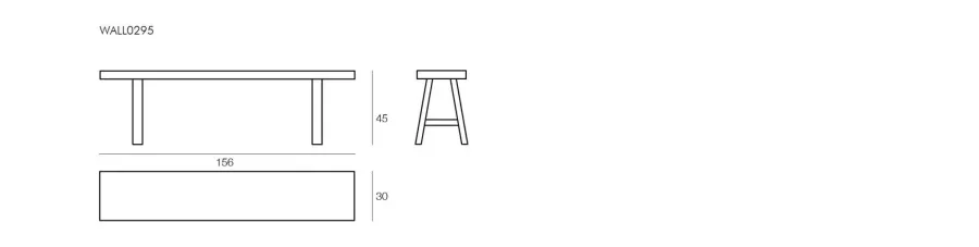 obrazek 5 Minimalistyczna w formie ławka bez oparcia Wally
