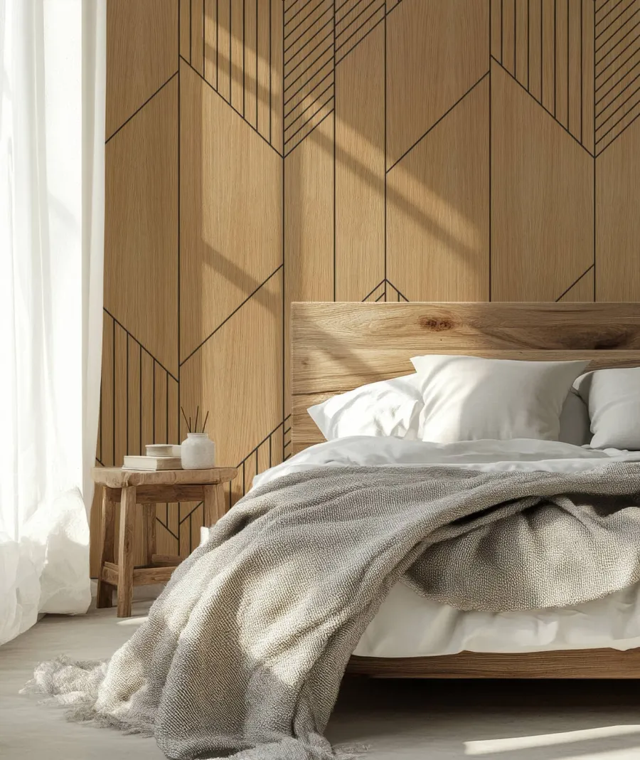 obrazek 1 275x60x1,1 cm LD (Skandi 1) panel frezowany MDF fornir dębowy - ozdobna dekoracja ścienna 3D