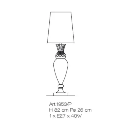 Picture A beautiful, stylish table lamp with a unique shape - Il Paralume Marina