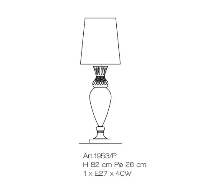 obrazek 1 Piękna stylowa lampa stołowa o wyjątkowym kształcie - Il Paralume Marina