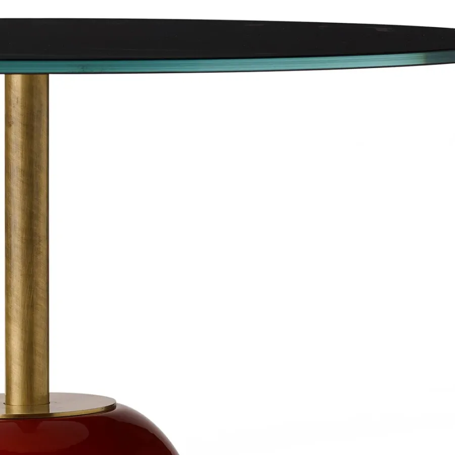 obrazek 5 Okrągły stolik z malowanym od spodu szklanym blatem H.65xDia.65 cm