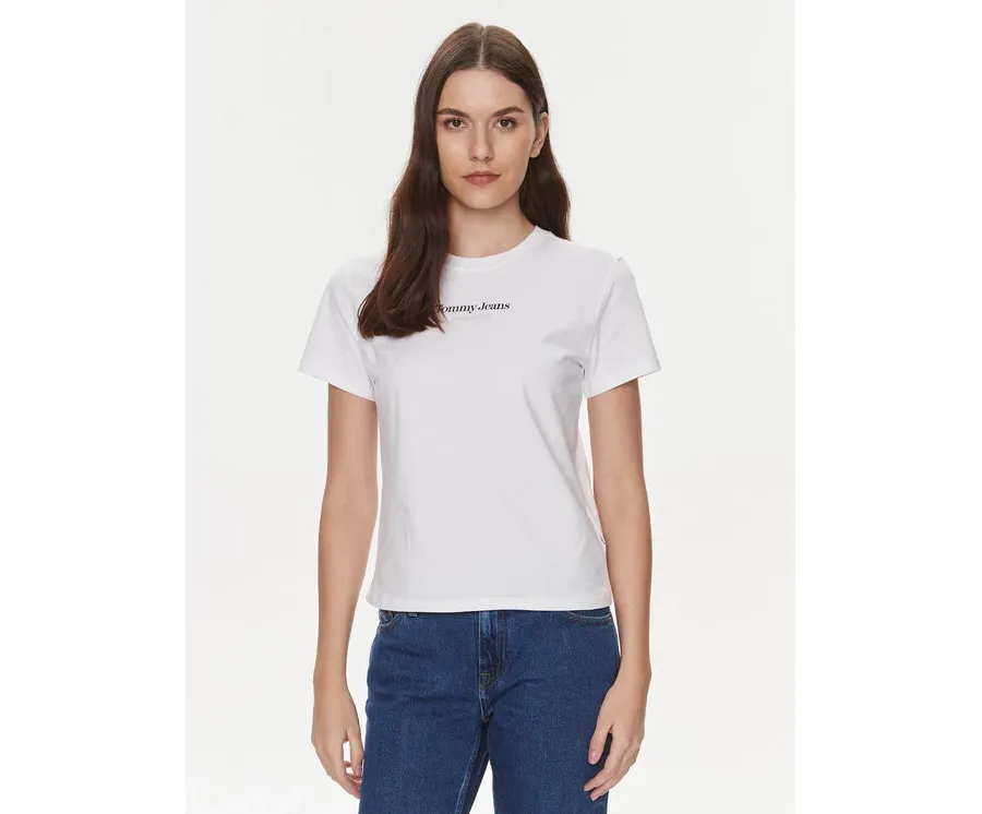 obrazek 1 Tommy Jeans T-Shirt Essential DW0DW17359 Biały Regular Fit