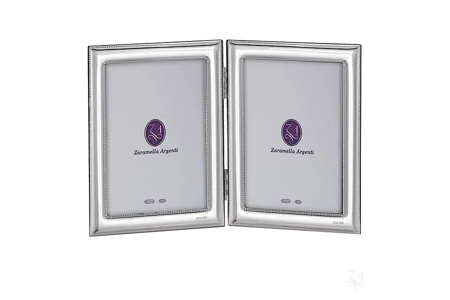 obrazek 1 Prestiżowa podwójna ramka na zdjęcia 10×15 cm ze srebra - Zaramella Argenti