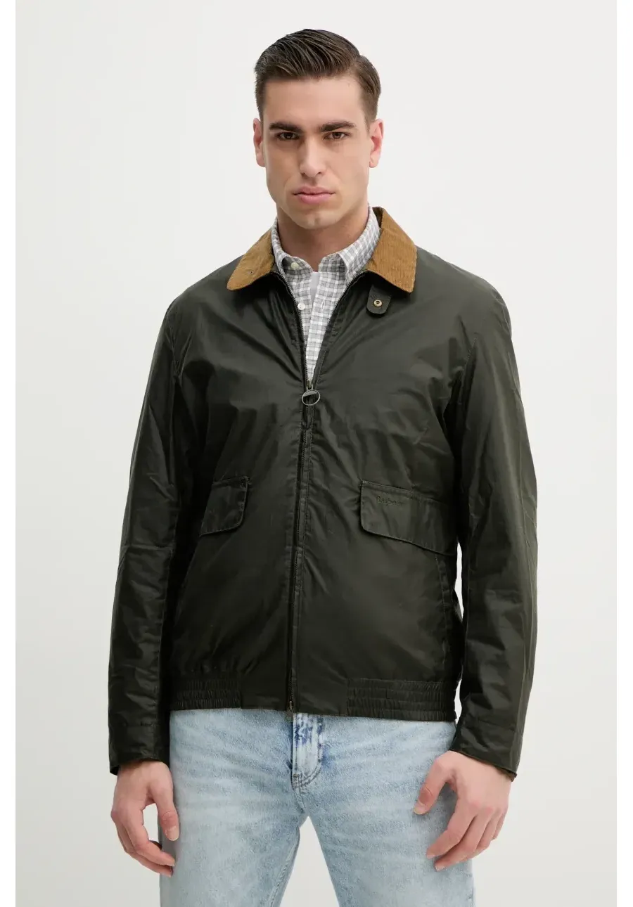 obrazek 1 Barbour kurtka bawełniana Newbury Wax Jacket kolor zielony przejściowa MWX2449