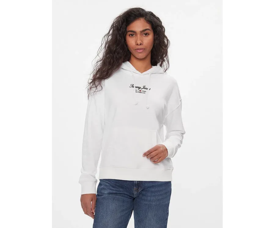 obrazek 1 Tommy Jeans Bluza Essential Logo 2+ DW0DW16406 Biały Boxy Fit