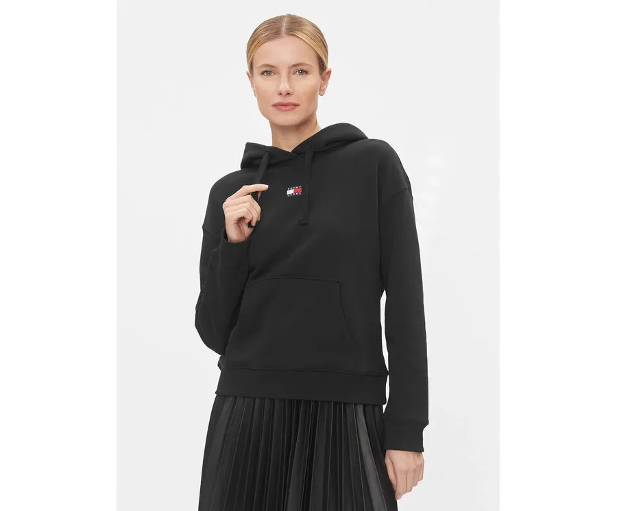 obrazek 1 Tommy Jeans Bluza Badge DW0DW17326 Czarny Boxy Fit