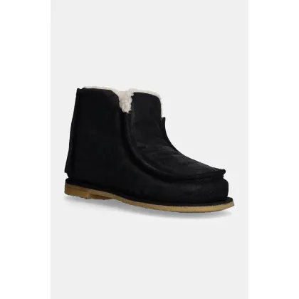 Zdjęcie JW Anderson śniegowce zamszowe Ankle Boot damskie kolor czarny  ANW43065A
