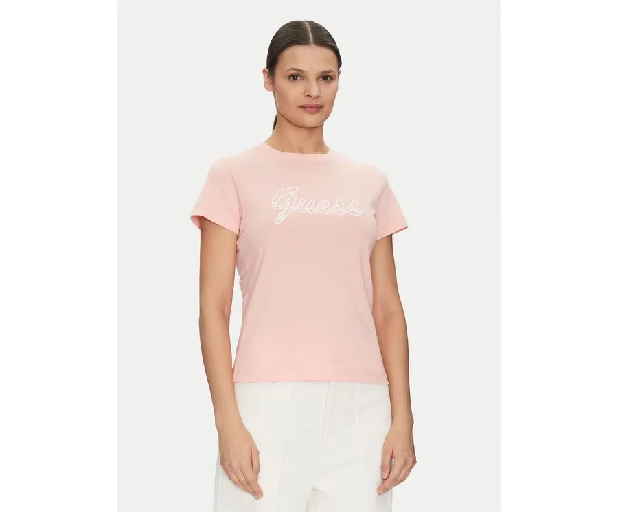 obrazek 1 Guess T-Shirt V5GI02 K9RM1 Różowy Slim Fit