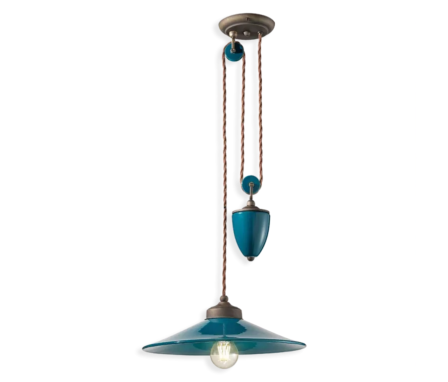 obrazek 4 Stylowa włoska wisząca lampa sufitowa retro