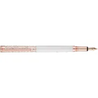 Picture Beautiful pink and white fountain pen with diamonds for women - Waldmann