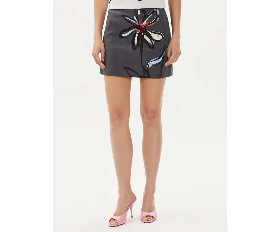 obrazek 1 Desigual Spódnica mini Caramelo 24WWFWX2 Szary Regular Fit
