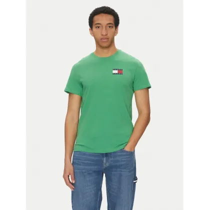 Zdjęcie Tommy Jeans T-Shirt Essential DM0DM20740 Zielony Slim Fit