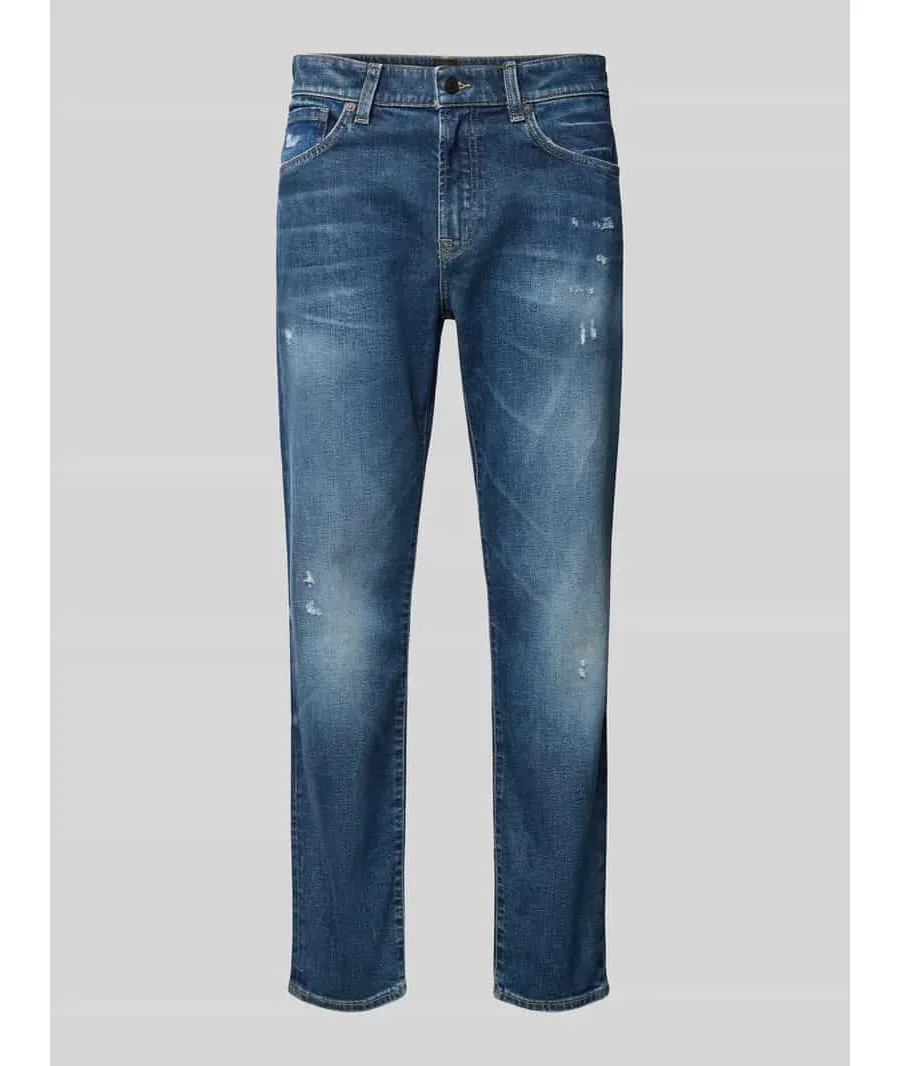 obrazek 1 Jeansy o kroju regular fit z naszywką z logo