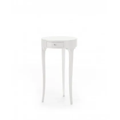 Zdjęcie Stylowy, okrągły stolik kawowy z 1 lakierowaną szufladą - Zanini