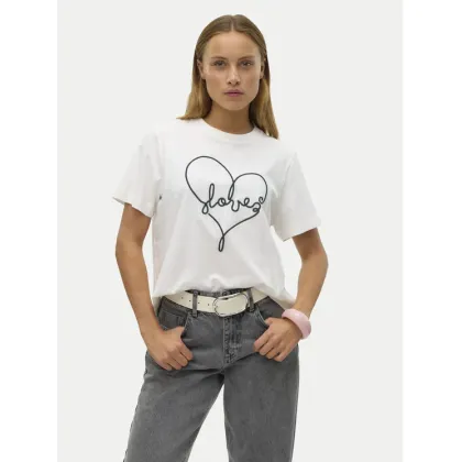 Zdjęcie Vero Moda T-Shirt Fea 10321312 Biały Loose Fit