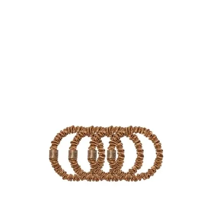 Zdjęcie Slip Pure Silk Back To Basics Skinny Scrunchies Copper Gumka do włosów 4 szt.