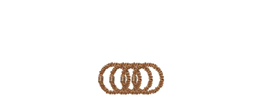 obrazek 1 Slip Pure Silk Back To Basics Skinny Scrunchies Copper Gumka do włosów 4 szt.