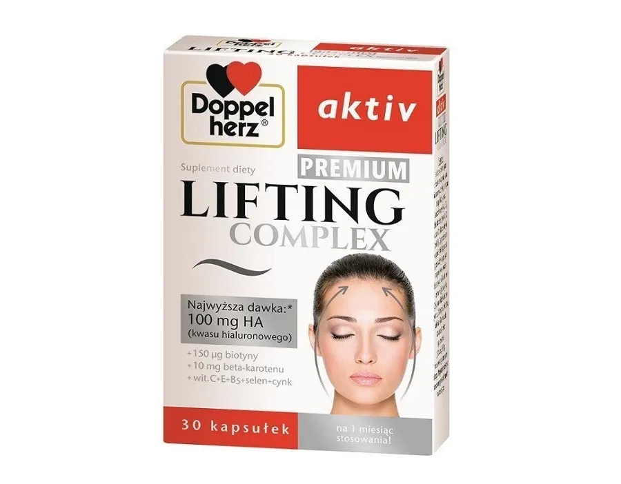 obrazek 1 Doppelherz Aktiv Lifting Complex Premium, Suplement diety pomagający zachować młody wygląd skóry, Kapsułki DOPPELHERZ
