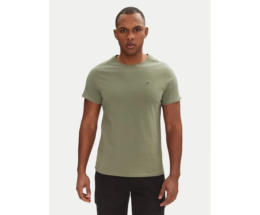 obrazek 1 Tommy Jeans T-Shirt DM0DM04411 Zielony Slim Fit