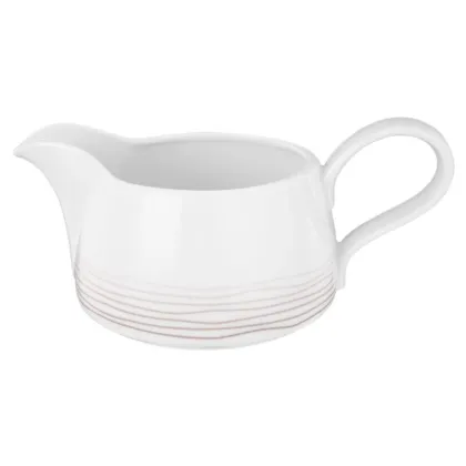 Zdjęcie Stylowa porcelanowa sosjerka z pięknym brązowym zdobieniem - Seltmann Weiden