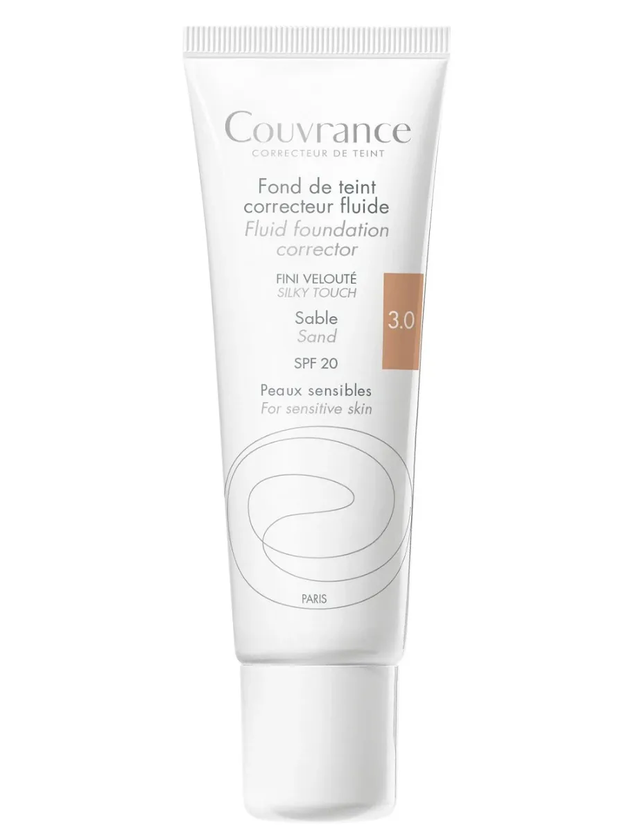 obrazek 1 Avène Couvrance Fluid korygujący SPF20, Piaskowy 3.0 Piaskowy 30 ml Avene