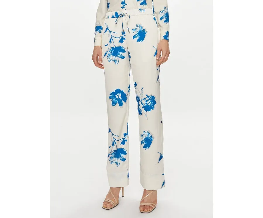 obrazek 1 Calvin Klein Spodnie materiałowe K20K206662 Biały Regular Fit