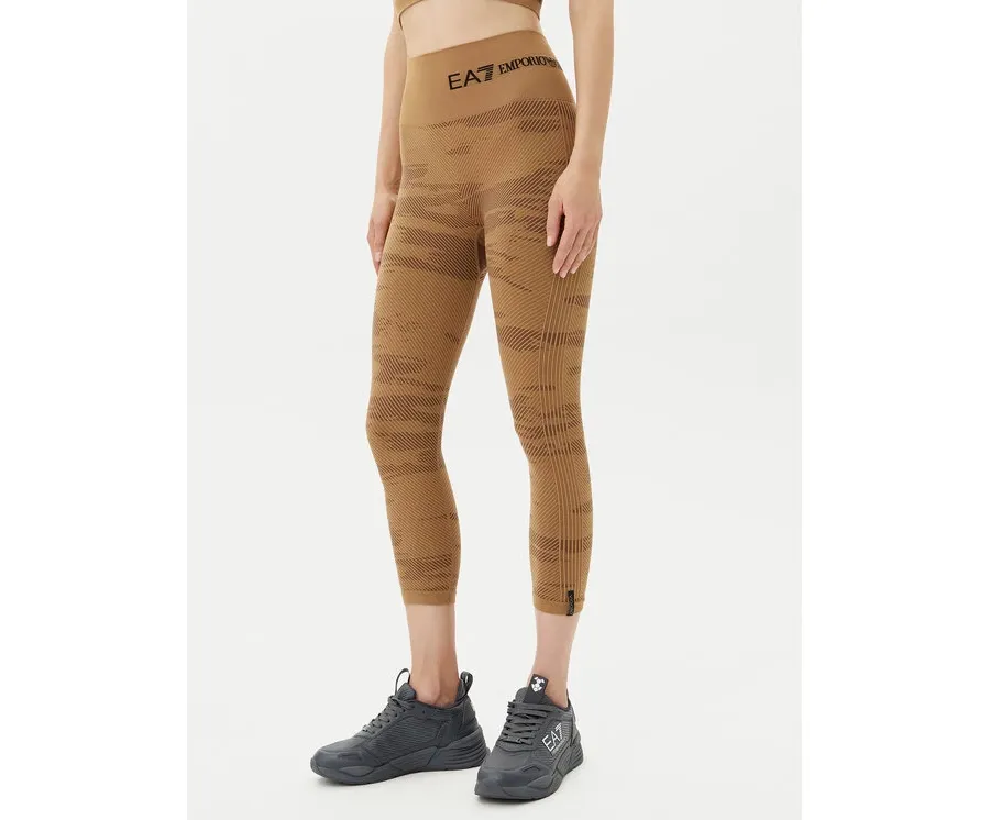obrazek 1 EA7 Emporio Armani Legginsy 7W000518 AF13714 U6054 Brązowy Slim Fit
