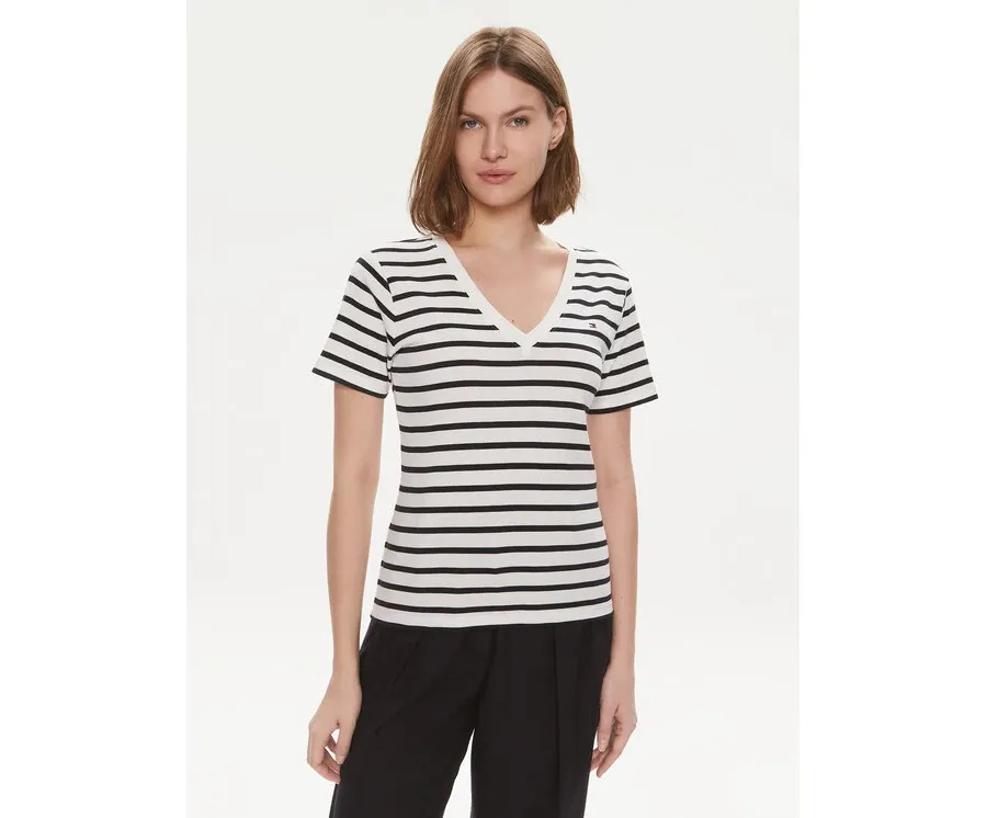 obrazek 1 Tommy Hilfiger T-Shirt New Cody WW0WW40584 Écru Slim Fit