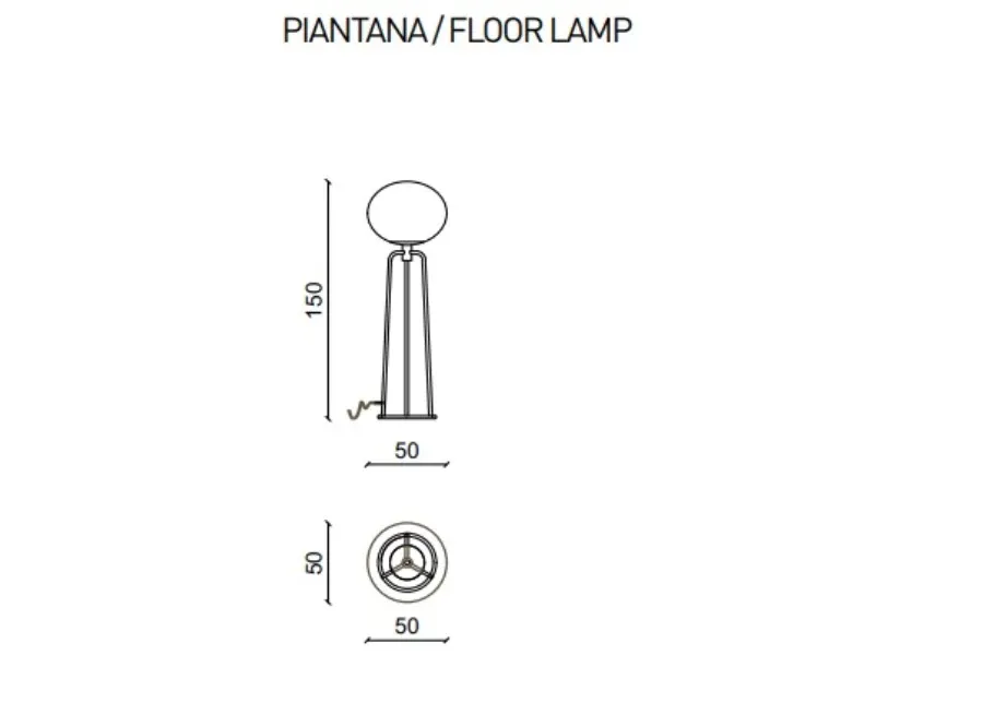 obrazek 2 Designerska lampa podłogowa z Włoch - Ulivi Salotti