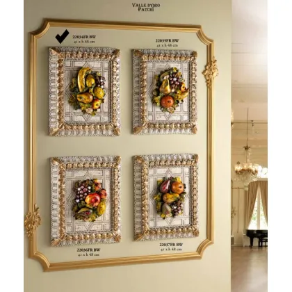 Picture Ceramic picture with fruit, Swarovski on grapes - Valle d'oro Patchi