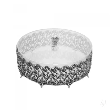 Zdjęcie Pięknie zdobiona srebrna miska do macy - Zaramella Argenti